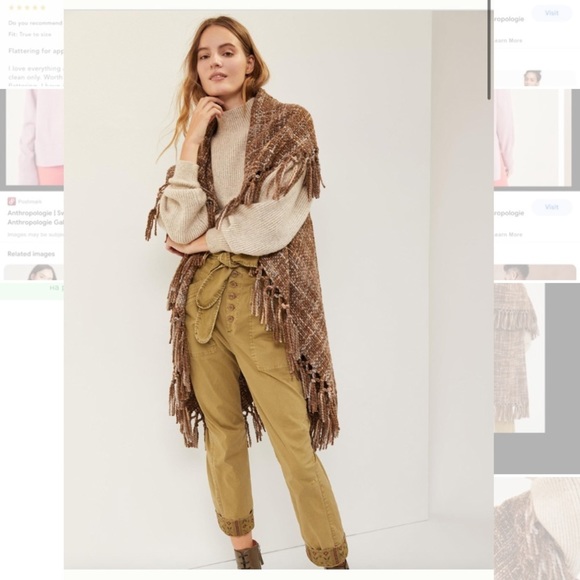 Anthropologie Brown Fringe Vest ***Coming soon*** - Picture 1 of 10